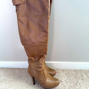 Over the knee heeled boots